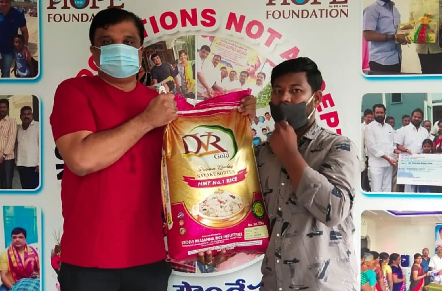 Rice distributed during COVID-19 relief work