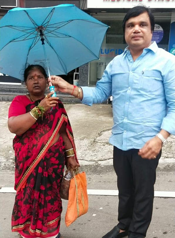 Umbrellas distributed in Kukatpally