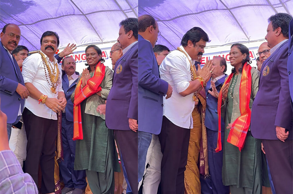 తెలంగాణ ఓలంపిక్ భవన్ ( పునర్నిర్మాణం) ప్రారంభోత్సవ కార్యక్రమంలో పాల్గొన్న అంతర్జాతీయ అథ్లెటిక్ పరుగుల రాణి పిటి ఉషా, ఓలంపిక్ అధ్యక్షుడు ఏపి జితేందర్ రెడ్డి, తెలంగాణ స్పోర్ట్స్ అథారిటీ MD సోనిబాలా మరియు ఇతర ప్రముఖులతో