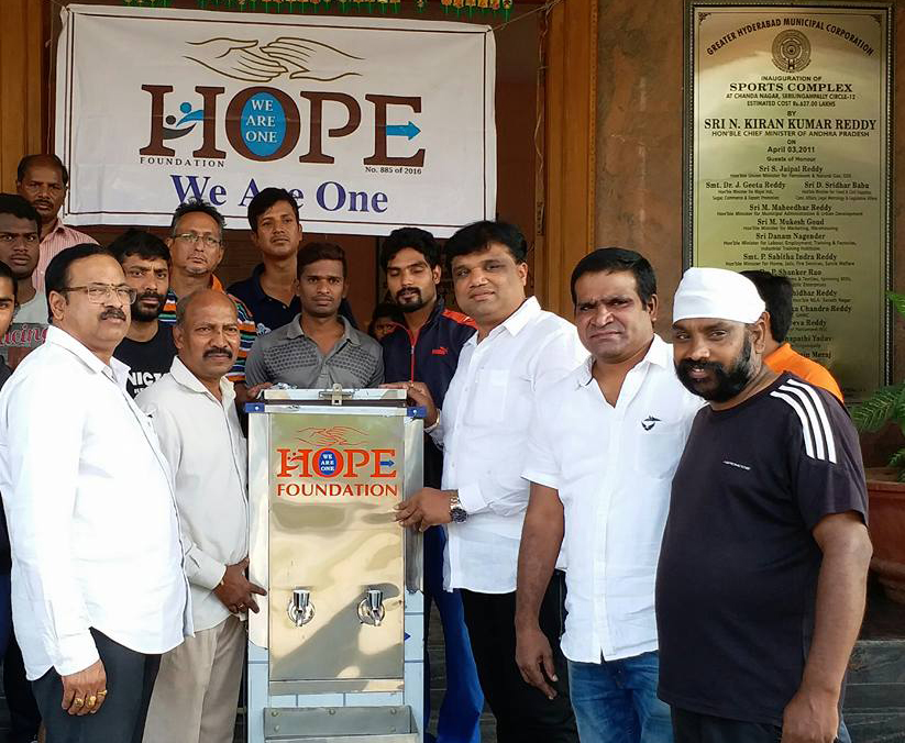 చందానగర్ PJR Stadium కు వాటర్ కూలర్ అందజేత…
