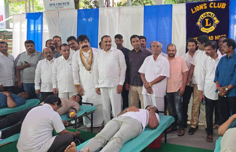 Blood donation camp on the Chairman's birthday